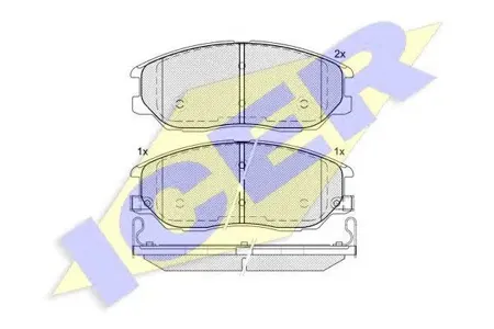 ICER 181714 Колодки торм.передние XG 350 3.5i V6