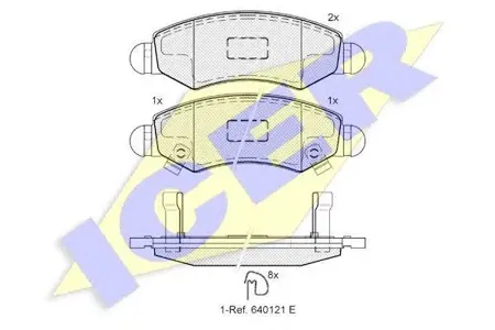 ICER 181731 Колодки торм.передние Suzuki WagonIgnis II R+ 1.3i1.5i1.3DDiS, Subaru Justy 1.31.5 03>