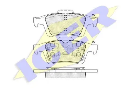 ICER 181743 Колодки торм.задние Ford Focus IIC-Max, Mazda 3, Volvo S40 1.4-2.42.0D 03>