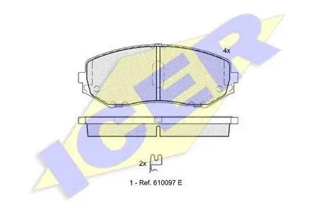 ICER 181747 Колодки торм.передние Suzuki Grand Vitara 1.6VVT2.0i JLX1.9DDiS2.0DLXi 06>