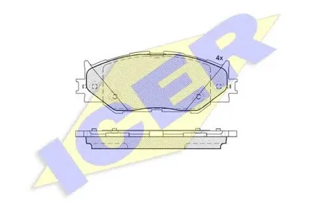 ICER 181750 Колодки торм.передние Lexus IS II 2.52.2D 05>