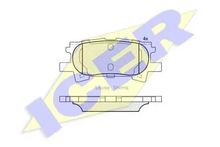 ICER 181751 Колодки торм.задние Lexus RX 300 03>
