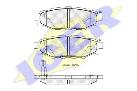 ICER 181759 Колодки торм.задние Subaru Legacy IV 2.0i2.5 I Outback 2.5i 03>