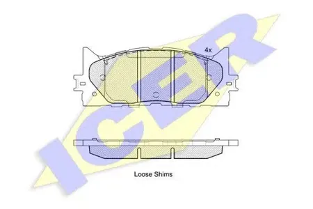 ICER 181764 Колодки торм.передние Toyota Camry ACV 4045 06>