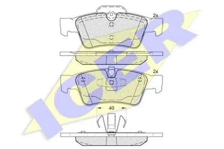 ICER 181770 Колодки торм.задние Mercedes C219W164W251 04>