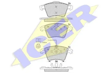 ICER 181778 Колодки торм.передние VW T5 Multivan 2.0i3.2i1.9TDi2.5TDi 03>