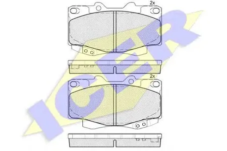 ICER 181781 Колодки торм.передние Toyota Hilux 2.53.0D-4D 01>