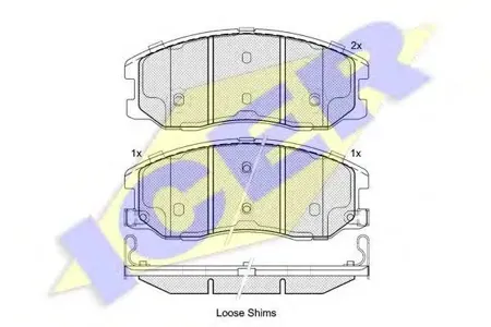 ICER 181798 Колодки торм.передние Opel Antara , Chevrolet Captiva 2.02.0CDTi2.43.2 06>