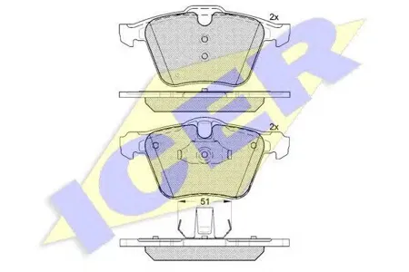 ICER 181805 Колодки торм.передние Ford Galaxy Mondeo C-Max , Volvo S80V70XC70 1.6-4.4i 06>