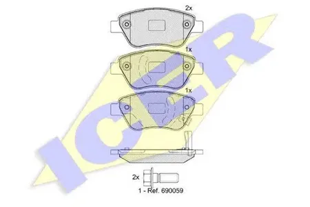 ICER 181810 Колодки торм.передние Opel Corsa 1.0-1.41.3CDTi 06>