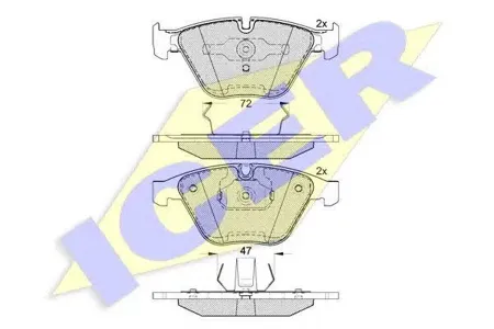 ICER 181814 Колодки торм. дисковые BMW 3 серии 2004-2013 X1 (E84) 2009-2015