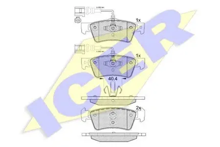ICER 181815 Колодки торм.задние VW Touareg 2.5TD3.24.25.0, Porsche Cayenne 02>