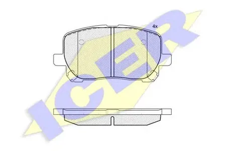 ICER 181820 Колодки торм.передние Toyota Avensis Verso 2.0iD-4D 01-09