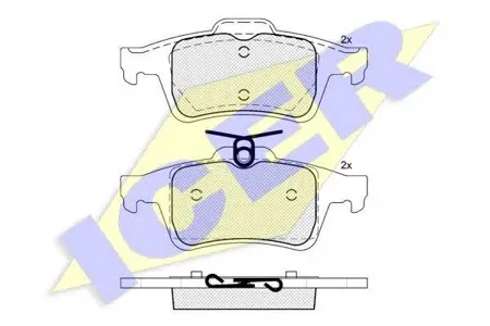ICER 181825 Колодки торм. дисковые задние Mazda 3 (2008-) Mazda 5 (2005-)