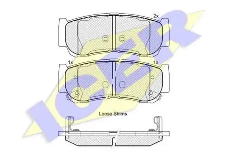 ICER 181829 Колодки торм.задние Hyundai Santa Fe 2.2CRDi2.7 V6 06>
