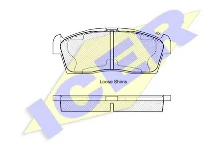 ICER 181833 Колодки торм. Alto IV (FF) 1.1i