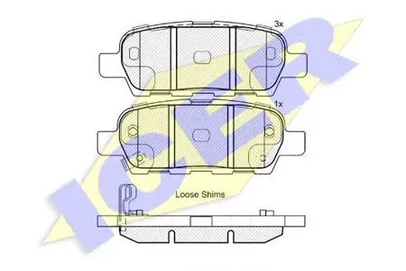 ICER 181838 Колодки торм.задние Infiniti G35 3.5i V6 06>#