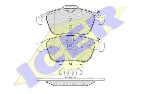 ICER 181856 Колодки торм.передние Renault Megane Laguna 1.5-2.0iDCi 07>