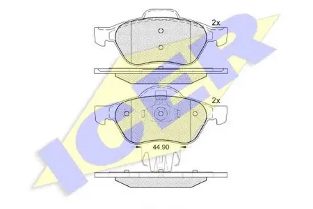 ICER 181860 Колодки торм.передние Renault Laguna III Twingo Wind 1.2-1.6i1.5-3.0DCi 07>