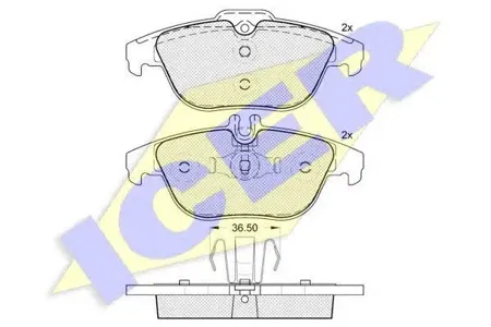 ICER 181863 Колодки торм.задние Mercedes W204 1.8-3.5iCDi 07>