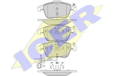 ICER 181864 Колодки торм.передние Audi A4A5 1.8TFSi-3.2FSI2.7TDi 07>