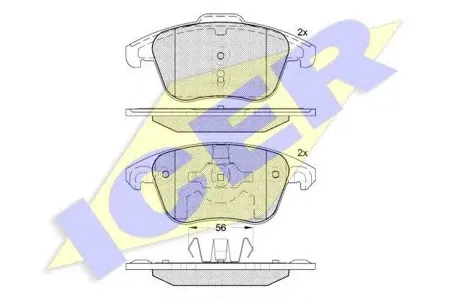 ICER 181866 Колодки торм.передние Citroen C4 Picasso 2.0HDi2.0i 06>