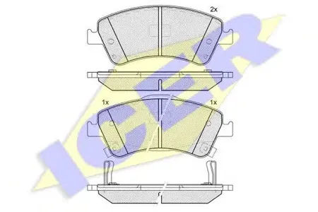 ICER 181871 Колодки торм.диск. AURIS 2.0 D-4D 2.2 D Corolla sedan (E12)