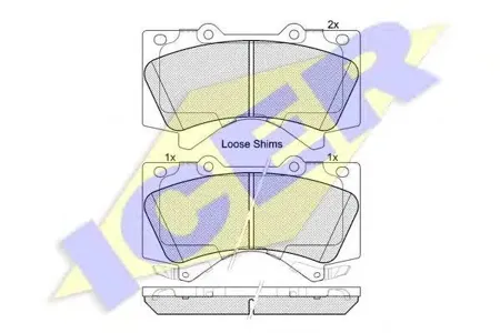 ICER 181874 Колодки торм.передние Toyota Land Cruiser 4.7 V84.5D V8 08>