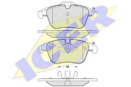 ICER 181885 Колодки торм.передние Ford Galaxy C-Max 2.01.8TDCi2.0TDCi 06>
