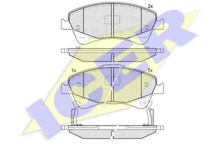 ICER 181892 Колодки торм.передние Toyota Avensis 1.6-2.2D 09>