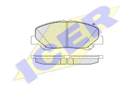 ICER 181897 Колодки торм.передние Toyota Previa 2.43.5 05>