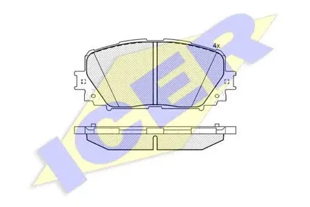 ICER 181898 Колодки торм. YARIS 1.0 VVT-i 1.3 VVT-i D-4D