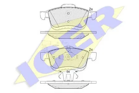 ICER 181903 Колодки торм.передние Fiat DobloMultijet 1.41.3D2.0D 10>