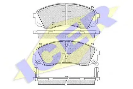 ICER 181911 Колодки торм. Kia Carnival III 2.7i V6 2.9 CRDi(06-)