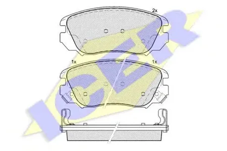 ICER 181914 Колодки торм.передние Opel Insignia 1.6-2.0CDTi 08>