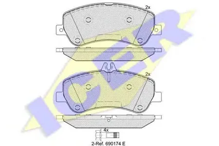 ICER 181917 Колодки торм.передние Mercedes X204 3.03.2CDI3.5CDI 08>