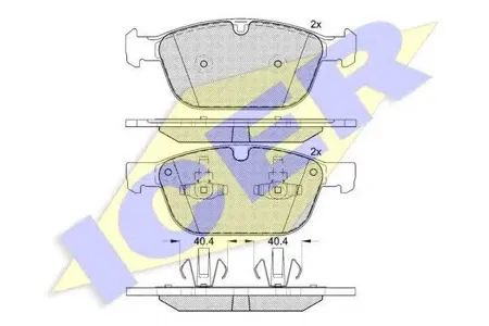 ICER 181920 Колодки торм.передние Volvo XC60 10>#