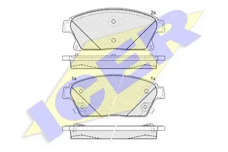 ICER 181939202 Колодки тром диск. Chevrolet Cruze