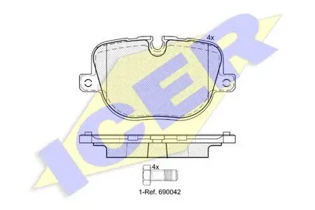 ICER 181952 Колодки торм.задние Land Rover Range Rover III Sport 5.0 09>