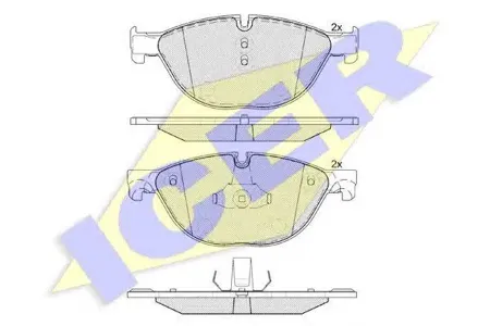 ICER 181961 Колодки торм.передние BMW F01F02F07GT 3.0 08>