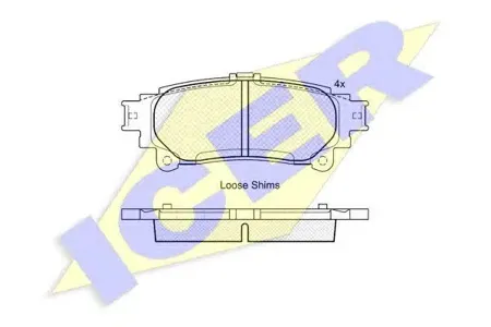 ICER 181983 Колодки торм.диск. RX 350 09-