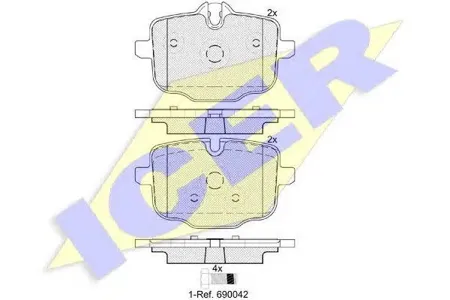 ICER 182005200 Колодки торм.задние BMW 5 F10,F11 3.0-4.4 10-