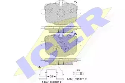 ICER 182005202 Колодки торм.