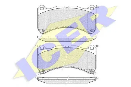 ICER 182014 Колодки торм.передние Mitsubishi Lancer 2.0 16V 99-03, Subaru Impreza 2.0 11>