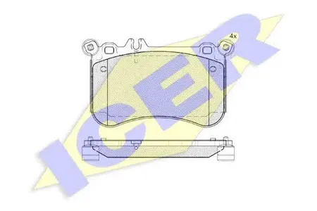 ICER 182042 Колодки торм.передние Mercedes CLSCL C216 5.0 11>#
