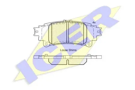 ICER 182050 Колодки торм.задние Lexus GS 2.53.5 12>#