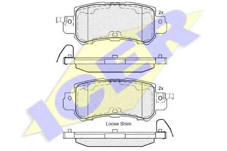 ICER 182056 Колодки торм.задние Mazda CX-5 2.02.0D 11>