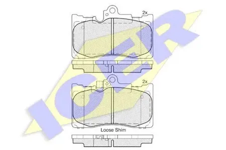 ICER 182059 Колодки торм.передние Lexus GS 300,430 05>