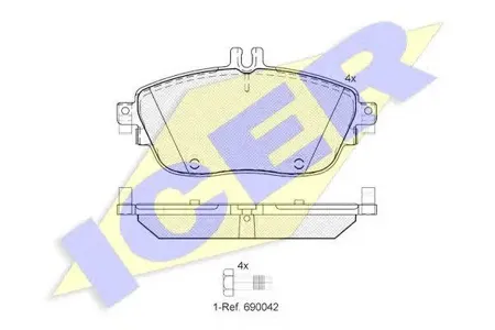 ICER 182061 Колодки торм.передние Mercedes W246 1.82.0CDi 11>#