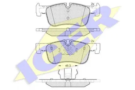 ICER 182063 Колодки торм.диск. BMW Serie 1 (F20) 116d 116i 118i 120d (11-)